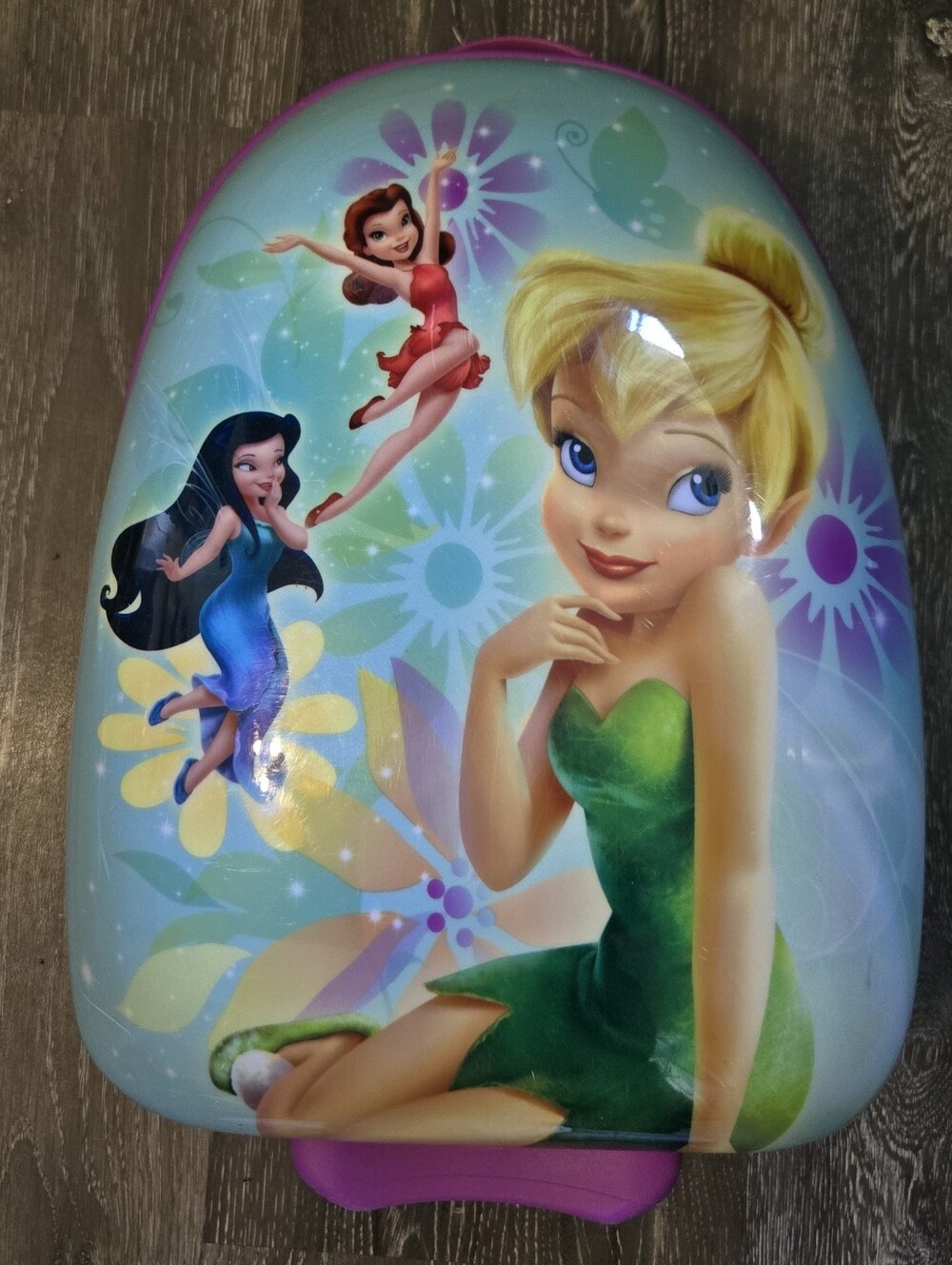 VINTAGE Disney Fairies Tinker Bell 3D Hard Shell Suitcase - Heys Brand